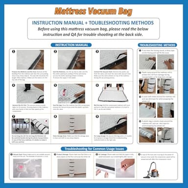 Queen/Full/Full-XL Foam Mattress Vacuum Bag for Moving, Vacuum Seal Mattress Bag with Straps - Image 5