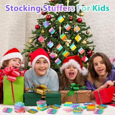 Pop Fidget Toys Bulk Its Party Favors for Kids 4-8 8-12 30 Pack Mini Pop Keychain It Christmas Stocking Stuffers for Kids Toy Fidgets for Classroom Prizes Student Gifts Birthday Goodie Bag Stuffers - Image 5