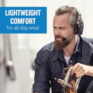 BlueParrott B550-XT Mono Bluetooth Wireless Headphones 96% Noise Canceling Over Head Trucker Headset with Mic, 100% Voice Control, IP54-Rated Protection, 24 hrs. Talk Time, Black - Image 5