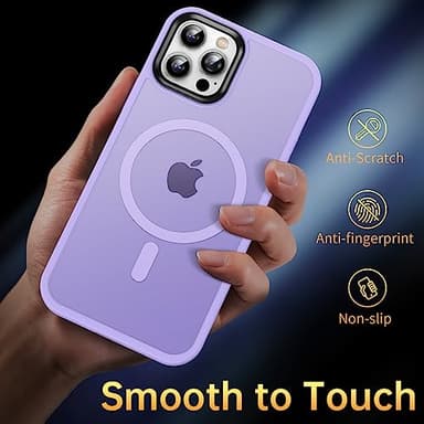 CASEQUUE Magnetic for iPhone 12 Case/iPhone 12 Pro Case, [Military Grade Drop Tested] [Compatible with MagSafe] Shockproof Translucent Hard Back Soft Slim Protective Case for iPhone 12/12 Pro, Purple - Image 4