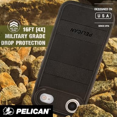 Pelican Protector iPhone Air Case [Compatible with MagSafe] Rugged Magnetic Phone Case with 16ft Military-Grade Drop Protection - Heavy Duty Phone Cover for iPhone Air - Black - Image 3