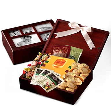 Photo Gift Box with Lid, Gifts Gourmet Food - Teas, Cocoas, Cookies, Snacks & Sweets Care Package for Women, Men, Holiday, Families, Memory Box for Thinking of You, Get Well, Anniversary, Thank You - Image 1