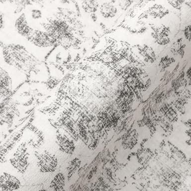 PureCozy Gray Area Rug 8x10 Machine Washable Large Vintage Living Room Distressed Non Slip Carpet Traditional Indoor Bedroom Grey Retro Floral Accent Throw Rug for Office Kitchen Dining Room - Image 8