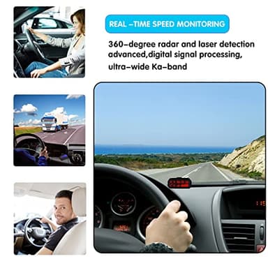 V7 Radar Detector for Cars with Long Range Detection, Led Display, Mute Memory, City/Highway Mode, Ideal Detector Gifts for Cars (Red) - Image 3