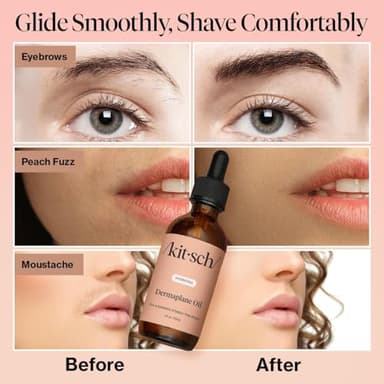 Kitsch Dermaplane Face Oil with Jojoba & Argan Oil – Hydrating Facial Formula for Dermaplaning Tool, Gua Sha & Razor Use – Irritation-Free Shave Oil for Soft, Radiant Skin – 2oz - Image 6