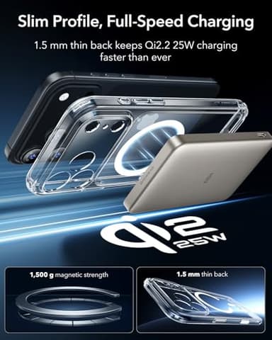 ESR for iPhone 17 Pro Max Case, Camera Control, Compatible with MagSafe, Shockproof Military-Grade Protection, Magnetic Phone Case for iPhone 17 Pro Max, Classic Hybrid Case, Clear - Image 5