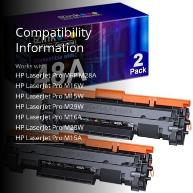 E-Z Ink 48A CF248A Compatible Toner Cartridges Replacement for HP 48A Toner Cartridge Black CF248A to use with Pro M29w M15w MFP M28w M28a M29a M30w M31w M15a M16a M16w Printer (Black, 2 Pack) - Image 3