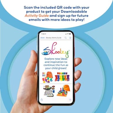 Skoolzy Peg Board Set - Montessori Toys for 2 Year Old - 33 Pc Plastic Peg Board for Kids - Occupational Therapy Toys with Pegs, Dice, Lacing String & Storage Bag - Image 7