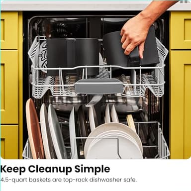 Chefman TurboFry Touch Dual Air Fryer, Maximize The Healthiest Meals With Double Basket Capacity, One-Touch Digital Controls And Shake Reminder For The Perfect Crispy And Low-Calorie Finish - Image 8