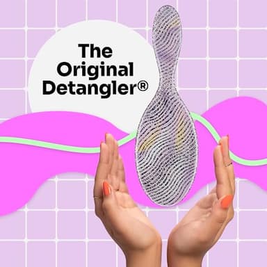 Wet Brush Original Detangler Hair Brush, Purple (Digital Daydream), Ultra-Soft IntelliFlex Bristles, Detangling Bristles Glide Through Tangles (Wet Dry & Damaged Hair), Women & Men - Image 2