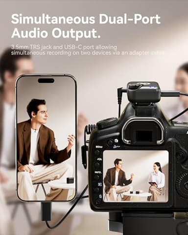 Hollyland Lark M2S Combo (Camera RX+USB-C RX+ Lightning Cable) Wireless Microphone for iPhone/Camera/Android/PC, Titanium Clip, Noise Cancelling, 30H Use, Vlog, Interview, Content Creation - Image 8