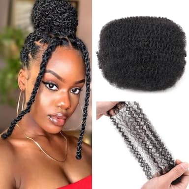 YuDragonFt Afro Kinkys Bulk Human Hair 16-Inch 30g/bundle Natural Black Mini Twist Human Hair for Microloc Loc Repair Twist Braids - Bleachable and Dyable (1 B 16 Inch) - Image 7