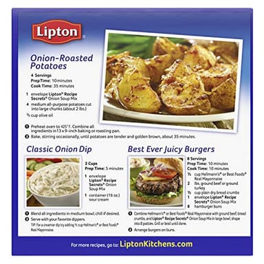Recipe Secrets Lipton Recipe Soup and Dip Mix For a Delicious Meal Onion Great With Your Favorite Recipes, Dip or Soup Mix 2 oz (Pack of 6) - Image 4