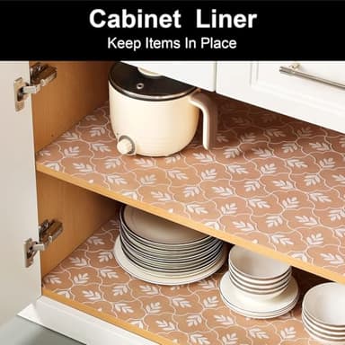 Cooyes Shelf Drawer and Cabinet Liner, Washable Oil-Proof Shelf Liners for Kitchen Cabinets, Shelves, Refrigerator, Non-Adhesive Drawers Mats(Transparent, 11.8 x 118 Inch) - Image 3