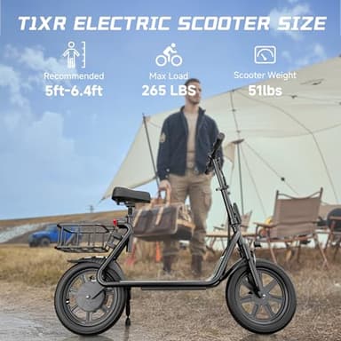 Electric Scooter with Seat, MAX 27 Miles Long Range - Image 7