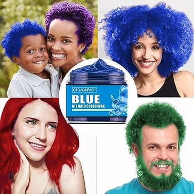 4 Colors Temporary Hair Color for Kids,Gifts for Teens,Girls,Boys,Gifts for Kids,Temporary Hair Dye,Hair Color Spray Green Red Blue Purple Hair Dye Hair Wax Color,Instant Color Wax Halloween Party - Image 4