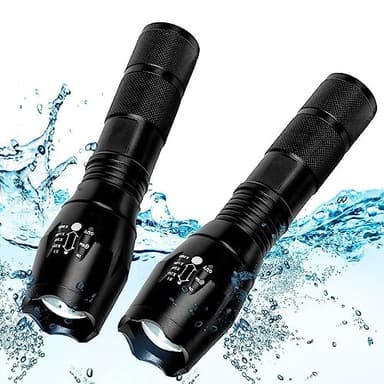 2 Pack Flashlights High Lumens, 5 Modes Zoomable LED Tactical Flashlight, Waterproof Handheld Flash Light for Camping Home Emergencies, Christmas Stocking Stuffers Gifts for Men, Camping Essentials - Image 9