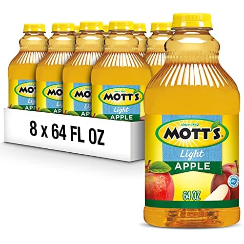 Mott's Apple Light Juice Drink, 64 Fl Oz Bottle (Pack Of 8), 42% Fruit Juice With 50% Fewer Calories Than 100% Apple Juice, Excellent Source Of Vitamin C - Image 1