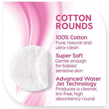 Medline Simply Soft Cotton Rounds (300 Count), 100% Cotton Absorbent and Textured Cotton Pads, Lint-Free - Image 9