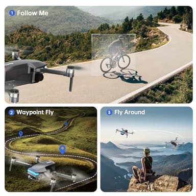 GPS Drone with Camera 4K, Under 249g, 45 Mins Flight, Brushless Motor, Light, Auto Follow, Tap Fly & Circle Fly, One Key Start, Foldable Drone for Adults Beginners - Image 6
