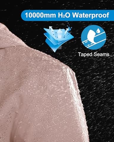 33,000ft Packable Rain Jacket Women Lightweight Waterproof Raincoat with Hood Cycling Bike Jacket Windbreaker - Image 2