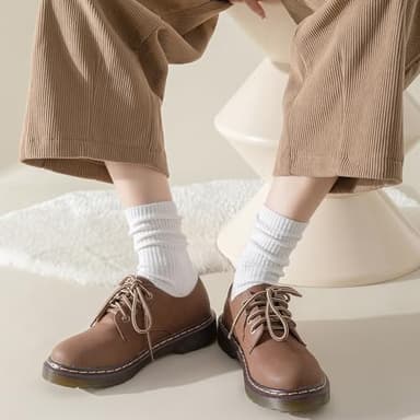 Flydo 6 Pack Women's Crew Socks - Cotton, Cute Casual Athletic Soft Aesthetic - Image 7