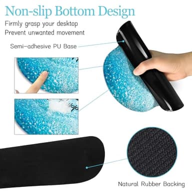 LIMKRIAN Desk Mat Pad, XXL Large Gaming Mouse Pad with Wrist Rest Wrist Support, Ergonomic Mouse Pad, Keyboard Wrist Rest, Coaster, Home Office Desk Accessories Decor Supplies, Stay Positive - Image 5