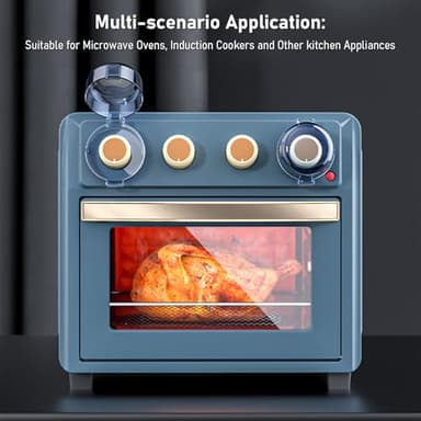 Stove knob Safety Covers for Child Upgraded Unlock Universal Size with Adult Two-Finger, Dual-Key Press Gas Stove Knob Locks Water Resistant Oil Resistant and High Temperature Resistant（5 Pack） - Image 8