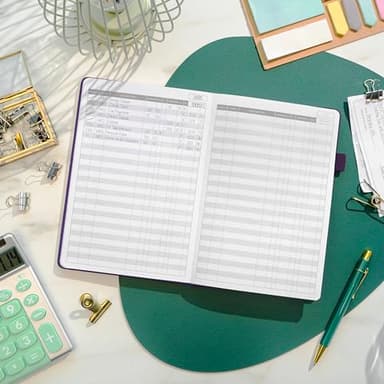 Clever Fox Check Register Book - Deluxe Transaction Register, Accounting Ledger Book, Checkbook Register & Checking Account Register Book for Personal and Work Use, A5 Hardcover - Purple - Image 4