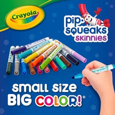 Crayola Pip-Squeaks Skinnies Washable Markers (64ct), Mini Markers for Kids, Coloring Markers, Craft Supplies, Kids Holiday Gift, 3+ - Image 5