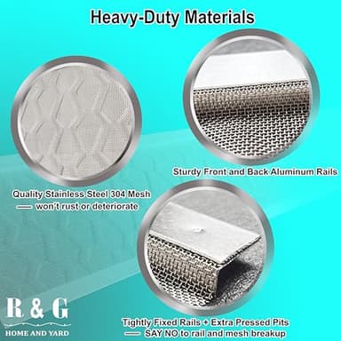 R & G Home and Yard Gutter Guard - True 45 FT Set (5.9 in x 45 in, 12 PCS), Fit 5 Inch Gutter and Smaller Gutters - Premium Stainless Steel Micro Mesh Gutter Guards - Contractor Grade, Easy DIY - Image 4