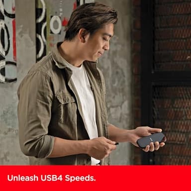 SanDisk 4TB Extreme PRO Portable SSD with USB4, Up to 3800 MB/s Read and 3700MB/s Write, USB-C, USB 3.2, Backwards Compatible, IP65 Water and Dust Resistance - SDSSDE82-4T00-G25 - Image 2