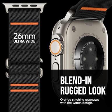 Suitisbest Sport Bands Compatible with Apple Watch Ultra Band 49mm 46mm 45mm 44mm 42mm Men, Stretchy Nylon Sport Loop Strap with S-Hook for iWatch Series 11 10 9 8 7 6 5 4 3 2 1, SE 3 2 1, Ultra 3 2 1 - Image 2