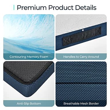 LINSY LIVING Single Folding Mattress, 4 Inch Tencel Trifold Mattress with Washable Cover, Memory Foam Floor Mattess, Foldable, Portable, Easy Storage Sofa Bed, Single Size, 74" * 25" - Image 5