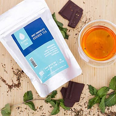 Elevate Tea Mint Chocolate Tea - Loose Leaf Rooibos Tea, Caffeine Free, 3 oz Pouch - 30 Cups, Hot & Iced Tea, No Artificials, Herbal Tea - Image 3