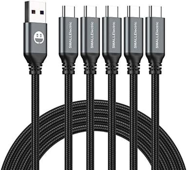 CarPlay USB Type C Cable 5-Pack 3FT, USB Type A to C Fast Car Charger Cords for Braided Fast Charging Cable for 17/17 Pro/16e/16/15 Pro Max/Samsung Galaxy Note S20 S10 S9 S8 Plus LG V50 V40 G8 G7 - Image 3