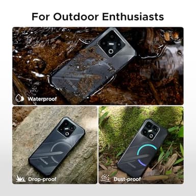 DOODEE Blade GT Pro 5G Rugged Phone with LED Light Effect,32GB+512GB/2TB Rugged Smartphone,6.72” FHD+120Hz, 5800 mAh Android Phone,100MP+32MP AI Camera/Face& Finger ID/NFC,Sliver - Image 8