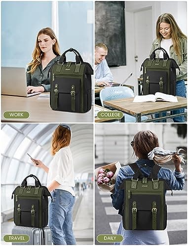 LOVEVOOK Laptop Backpack for Women Work Teacher Bag Travel Backpack, Stylish College Backpack Purse, Business Computer Laptop Bag Nurse Bags, Casual Daypack, 17 Inch - Image 6