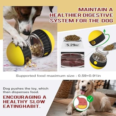 Dog Interactive Toys Dogs Puzzles Feeder Adjustable Food Dispensing Treat Dispenser Slow Feeding for IQ/Physical Training and Brain Stimulation Large Medium Small Dog - Image 7