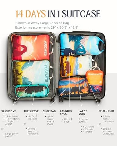 Large Compression Packing Cubes for Travel-Packing Cube Luggage Organizers 7 Piece Set for Checked Luggage-Ultralight, Expandable/Compression Bags by TRIPPED Travel Gear (National Parks) - Image 3