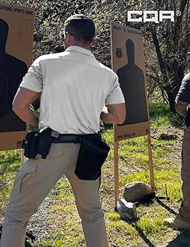 CQR Men's Polo Shirts, Tactical Short Sleeve Golf Performance Shirts, Lightweight Dry Fit UPF 50+ Pique, Frost Essential White, Large - Image 7