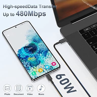 45W Super Fast Charger Type C 2Pack 10ft, USB C Wall Charging and Long Android Phone Charger Cable Cord for Samsung Galaxy S25 Ultra/S25 Plus/S25/S24+/S24 Ultra/S23 Ultra/S22 Plus/S21/Note 20/Note10+ - Image 6