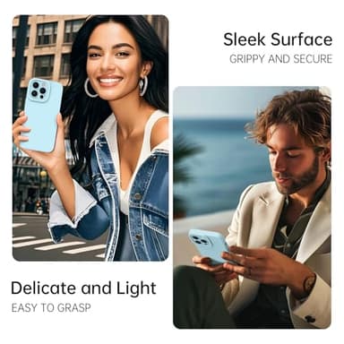 Kiresen Magnetic for iPhone 14 Pro Case with Screen Protector - Wireless Charging Compatible - Upgraded Camera Protection - Silicone Shockproof Protective Phone Case for iPhone 14 Pro - Ice Blue - Image 2