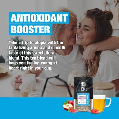 Tiesta Tea Pomegranatopia – Premium Loose Leaf Mixed-Berry Pomegranate White Tea | Low-Caffeine Blend | Hot & Iced | 8oz Resealable Pouch | Brews Up to 200 Cups - Image 3