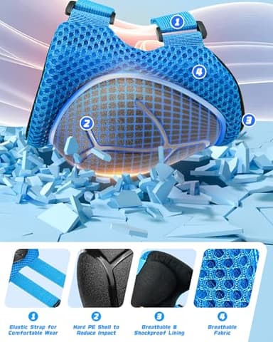 Kids Bike Helmet Set, Adjustable Helmet for Ages 3-10 Year Boys Girls, Pad Set with Knee and Elbow Pads for Bike, Roller, Skating, Scooter, Longboard and More Sports - Image 6