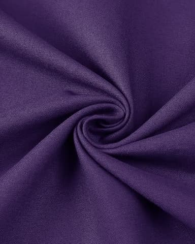 Alimens & Gentle Men's Short Sleeve Oxford Shirt Regular Fit Button Down Collar Shirts with Pocket Dark Purple - Image 7