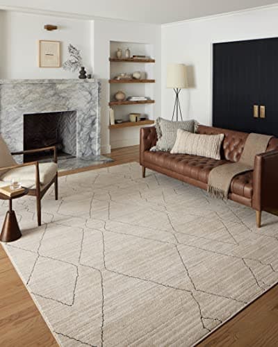 Loloi Darby Collection DAR-03 Sand/Charcoal 9'-2" x 13' Area Rug - Image 1