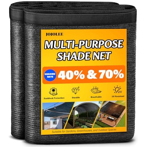 JOJOLEE 40% Sun Shade Cloth, 20x30FT Shade Net Mesh Tarp with Grommets, Black Sunblock Cover for Outdoor Patio Plants, Pergola, Greenhouse, Chicken Coop, Backyard, Balcony - Image 1