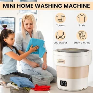 small portable washing machine15L with Spin Basket – Small Washer portable for Underwear, Delicate Clothes, and Light Laundry – Ideal for Apartments, Dorms, Hotels, and Camping. - Image 7