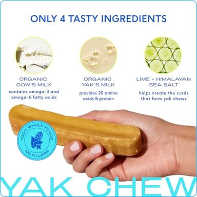 Native Pet Yak Cheese Himalayan Dog Chews - Long Lasting Dental Sticks for Large Breeds – 100% All Natural Himalayan Yak Chews for Large Dogs – Cheese Bone for Aggressive Chewers - 10 Per Pack - Image 3